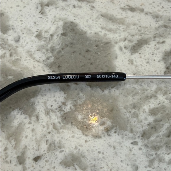 YSL Heart-Shaped Silver & Gray Loulou Sunglasses